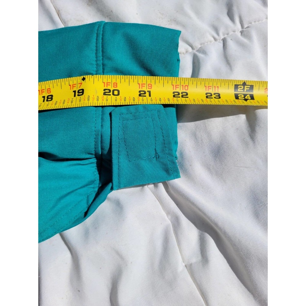 Vintage LL Bean Full Length Flannel Lined Insulated Womens Teal Jacket USA Large - Picture 14 of 14